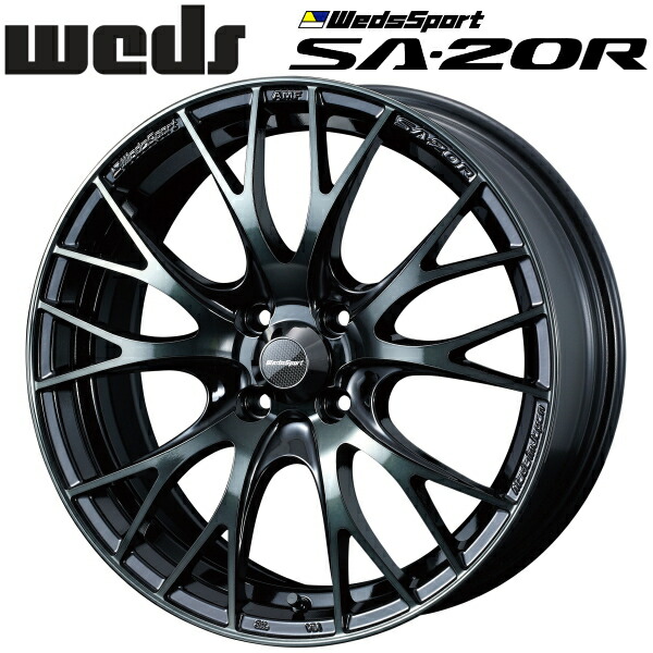 WedsSport SA-20R ウォースブラッククリアー ホイール4本セット 6.5J-16インチ 4穴/PCD100 インセット+50 ハブ径:65φ 座面形状:M12 60°テーパー座専用【代引不可】
