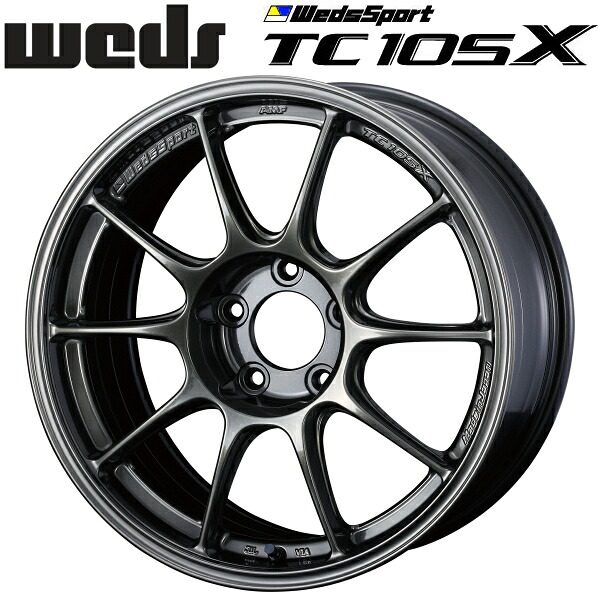 WedsSport TC105X EJチタン ホイール1本価格7.5J-17インチ 5穴/PCD100 インセット+45 ハブ径:65φ 座面形状:M12 60°テーパー座専用【代引不可】|PartsDepot