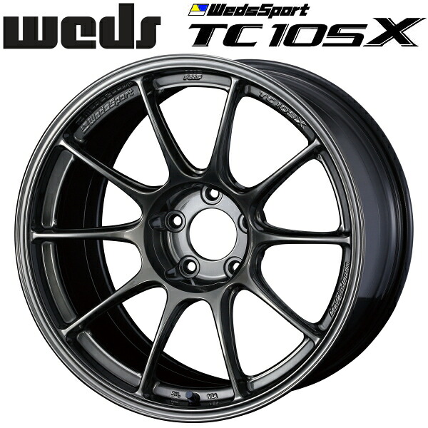 WedsSport TC105X EJチタン ホイール1本価格 9.5J-18インチ 5穴/PCD114.3 インセット+10 ハブ径:73φ 座面形状:M12 60°テーパー座専用【代引不可】