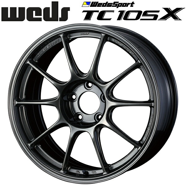 WedsSport TC105X EJチタン ホイール1本価格8.0J-18インチ 5穴/PCD100 インセット+45 ハブ径:65φ 座面形状:M12 60°テーパー座専用【代引不可】|PartsDepot