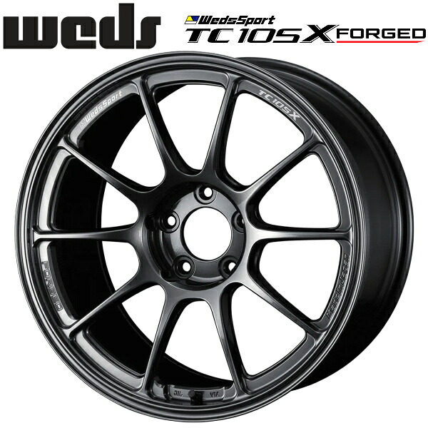 WedsSport TC105X FORGED EJチタン ホイール4本セット 10.0J-18インチ 5穴/PCD114.3 インセット+35 ハブ径:73φ 座面形状:M12 60°テーパー座専用【代引不可】