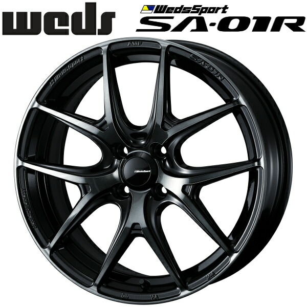 WedsSport SA-01R ウォースブラッククリアー ホイール4本セット 6.5J-16インチ 4穴/PCD100 インセット+50 ハブ径:65φ 座面形状:M12 60°テーパー座専用【代引不可】