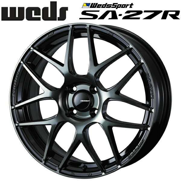 WedsSport SA-27R ウォースブラッククリアー ホイール4本セット 6.5J-16インチ 4穴/PCD100 インセット+50 ハブ径:65φ 座面形状:M12 60°テーパー座専用【代引不可】 53,737円