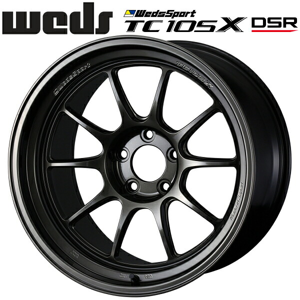 WedsSport TC105X DSR EJチタン ホイール4本セット11.0J-18インチ 5穴/PCD114.3 インセット+15 ハブ径:73φ 座面形状:M12 60°テーパー座、M14 60°テーパー座【代引不可】|PartsDepot