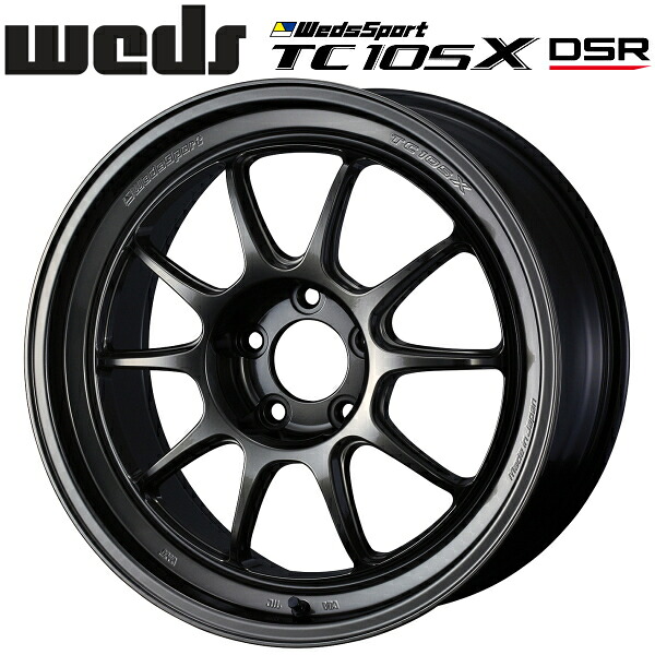 WedsSport TC105X DSR EJチタン ホイール1本価格 9.0J-18インチ 5穴/PCD114.3 インセット+45 ハブ径:73φ 座面形状:M12 60°テーパー座、M14 60°テーパー座【代引不可】