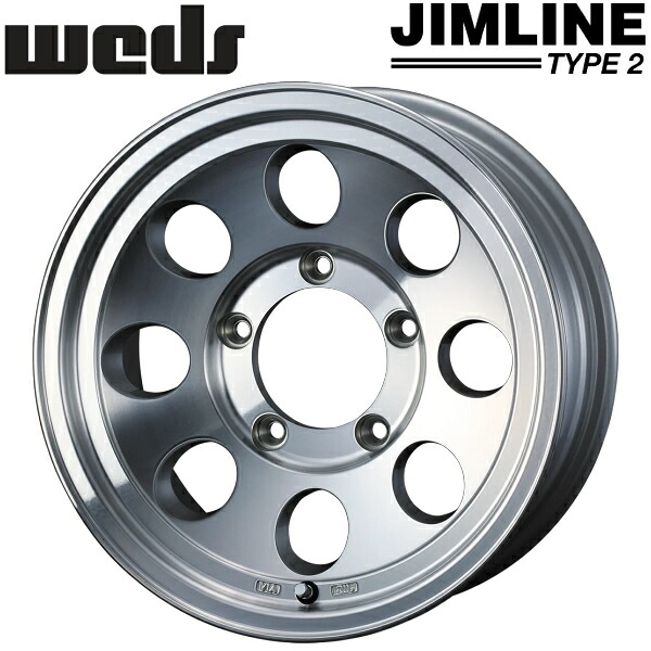 Weds JIMLINE TYPE2 ポリッシュ ホイール4本セット6.0J-15インチ 5穴/PCD139.7 インセット&plusmn;0 ハブ径:108.25φ 座面形状:M12 60&deg;テーパー座専用【代引不可】｜PartsDepot