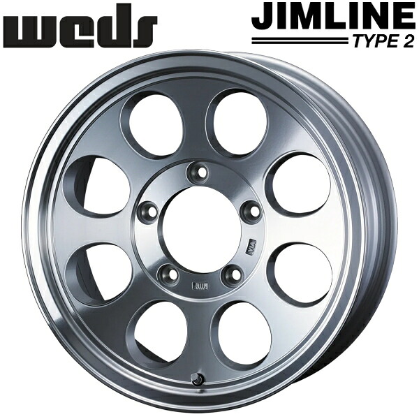 Weds JIMLINE TYPE2 ポリッシュ ホイール4本セット5.5J-16インチ 5穴/PCD139.7 インセット+22 ハブ径:108.25φ 座面形状:M12 60&deg;テーパー座専用【代引不可】｜PartsDepot