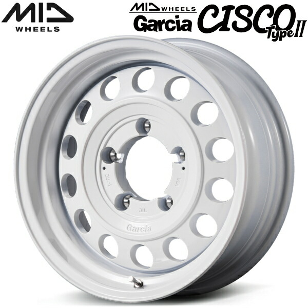 MID WHEELS Garcia CISCO Type-II ホイール1本価格 オールドイングリッシュホワイト 6.0-16インチ 5穴/PCD139.7 インセット-5【代引不可】