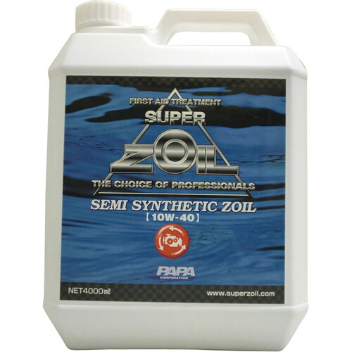 SUPER ZOIL セミシンセティックゾイル 10W-40 4L SSZ4000 バイク 4サイクルエンジンオイル
