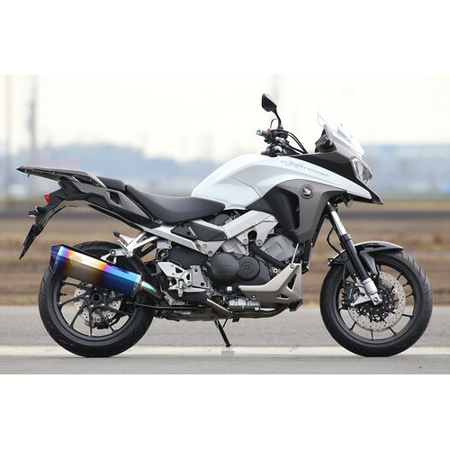 R&rsquo;s Gear(アールズギア) ワイバン S/O シングル クロスオーバル チタンドラッグブル WH21-03XD VFR800F/X(14-) バイク スリップオンマフラー・サイレンサー｜パーツダイレクト店