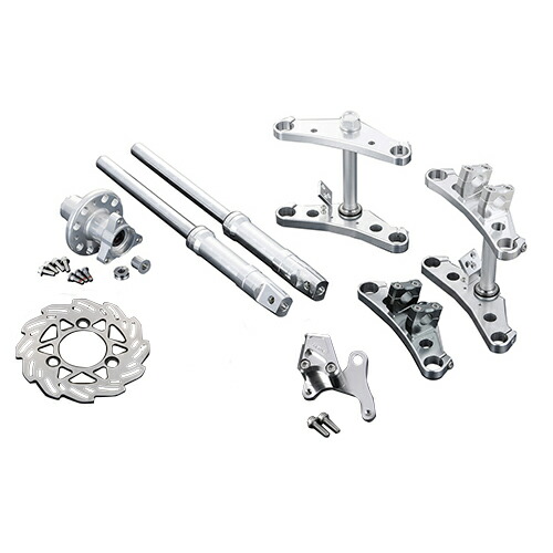 SHIFTUP(シフトアップ) ワイド208mm ステムφ27mm フロントフォークキット 2pods ノーマル折りたたみハンドルブラケット対応 205685-13 バイク｜パーツダイレクト店