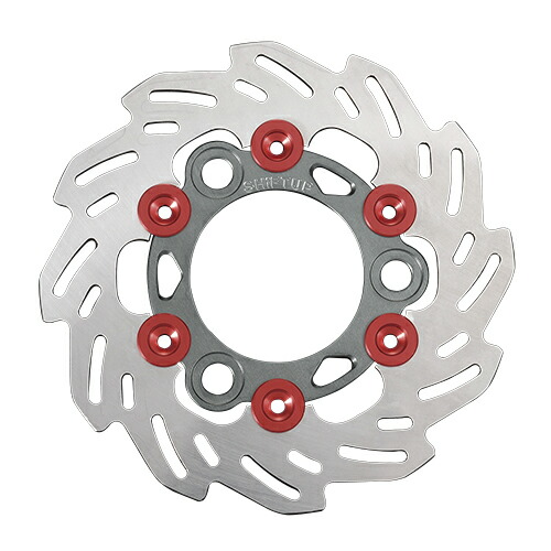 SHIFTUP(シフトアップ) フローティング リアディスクローター160mm スモークガンメタ/レッド NSF 201250-29 バイク
