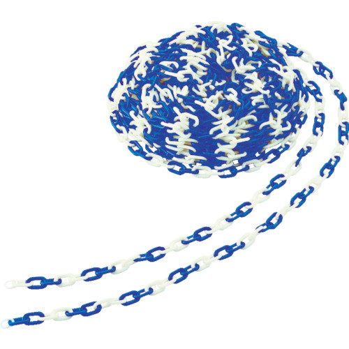 TRUSCO プラチェーン 6mm×30m 青/白 TPC-6BW 防犯・防災用品