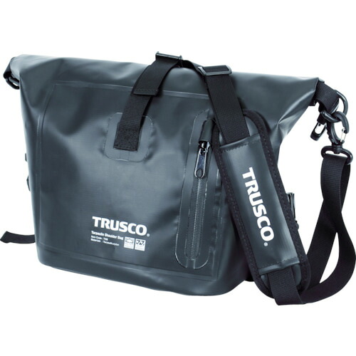 TRUSCO 防水ターポリンショルダーバッグ ブラック TSB-BK ツールバッグ
