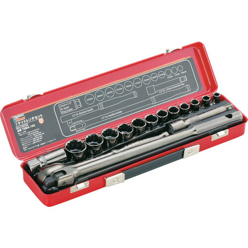 TRUSCO ソケットレンチセット 差込角12.7mm 16S TSW4-16S ソケットレンチ・ラチェット工具セット|パーツダイレクト店