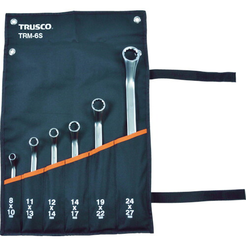 TRUSCO 45°両口めがねレンチセット 6本組 TRM-6S|パーツダイレクト店