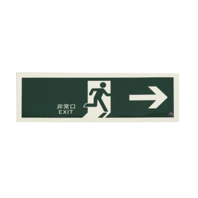 ESCO(エスコ) 避難口標識(高輝度蓄光式) 360×120mm EA983AH-26 防犯・防災用品