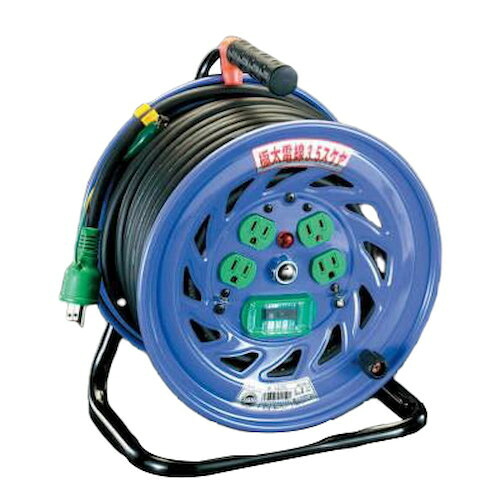 ESCO(エスコ) コードリール AC125V/32A/30m(極太/漏電遮断) EA815DT-2 電気・延長コード