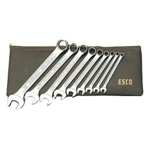 ESCO(エスコ) 片目片口スパナ 5.5-19mm 9本組 EA614ST-1B