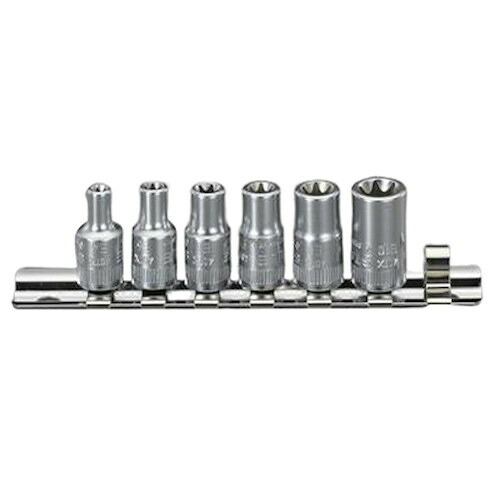 ESCO(エスコ) Torxソケットセット 1/4&rdquo;sq EA617XH ハンドツール用ソケット・ビット｜パーツダイレクト店