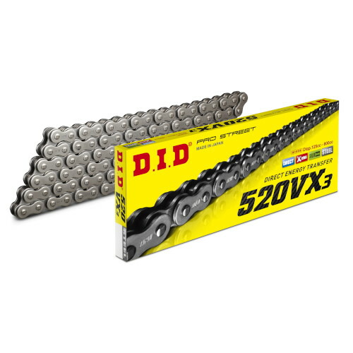 DID(大同工業) VXシリーズチェーン 520VX3-78L FJ(軽圧入クリップ) スチール DID520VX3-78FJ バイク