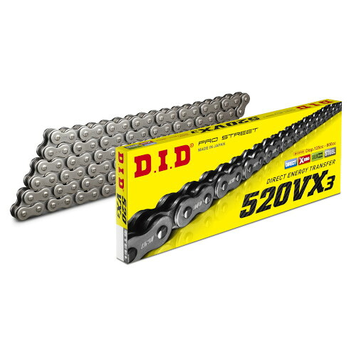 DID(大同工業) VXシリーズチェーン 520VX3-134L FJ(軽圧入クリップ) スチール DID520VX3-134FJ バイク