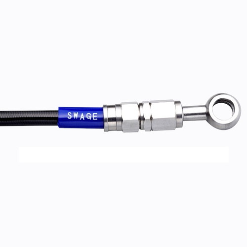 SWAGE-LINE フロントホースキット ステン/ブラック DRZ400SM 05-08 STFB519 バイク ブレーキホース