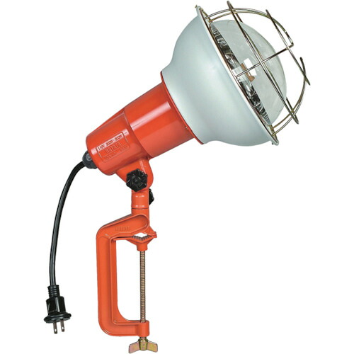 ハタヤリミテッド 防雨型作業灯 リフレクターランプ500W 100V電線0.3m バイス付 RE-500