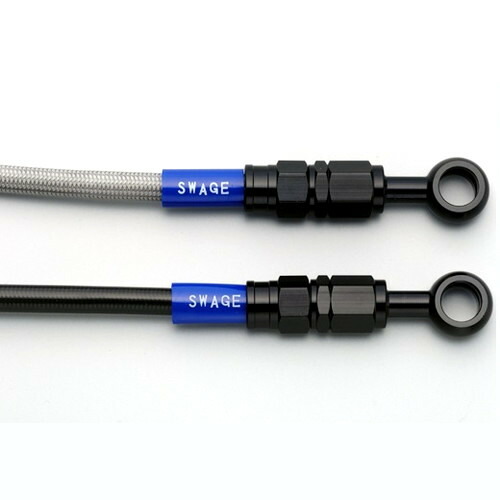 SWAGE-LINE フロントホースキット ブラック/ブラック XL250Degree 91-94 BAFB056 バイク ブレーキホース