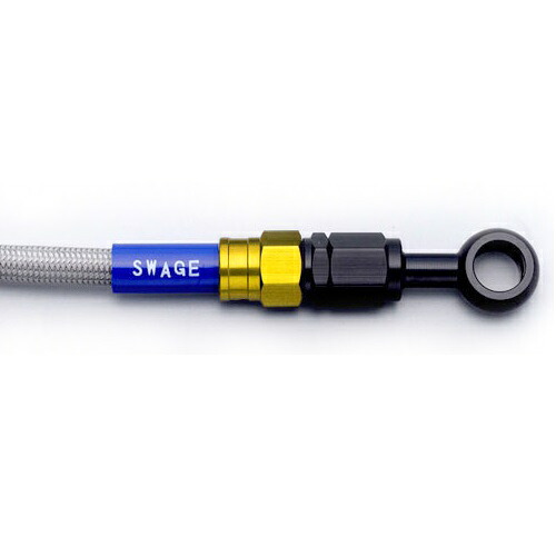 SWAGE-LINE フロントホースキット ゴールド&ブラック/クリア WR250R 07-17 GAF334 バイク ブレーキホース
