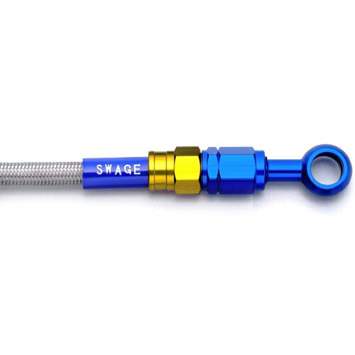 SWAGE-LINE フロントホースキット ゴールド&ブルー/クリア CRM250R 94-96 PAF066 バイク ブレーキホース