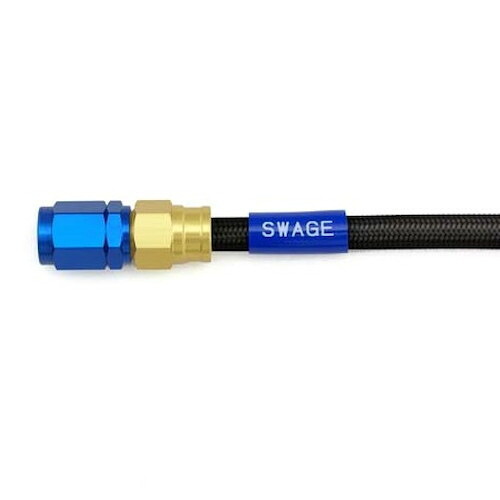 SWAGE-LINE フロントホースキット ゴールド&ブルー/ブラック XG250トリッカー 04-18 PAFB317 バイク ブレーキホース