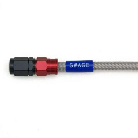 SWAGE-LINE フロントホースキット レッド&ブラック/クリア XG250トリッカー 04-18 RAF317 バイク ブレーキホース