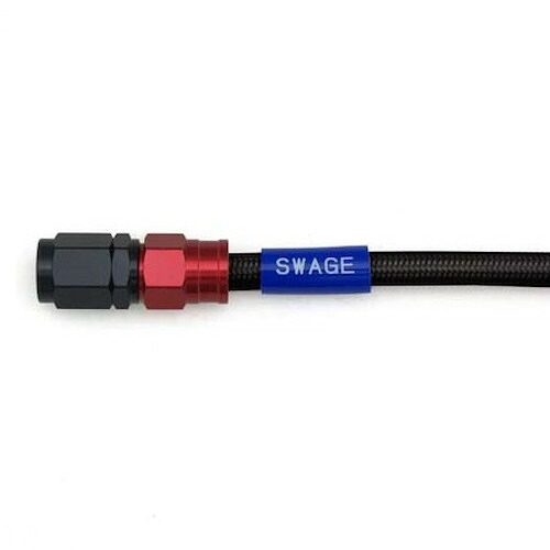 SWAGE-LINE フロントホースキット レッド&ブラック/ブラック XG250トリッカー 04-18 RAFB317 バイク ブレーキホース