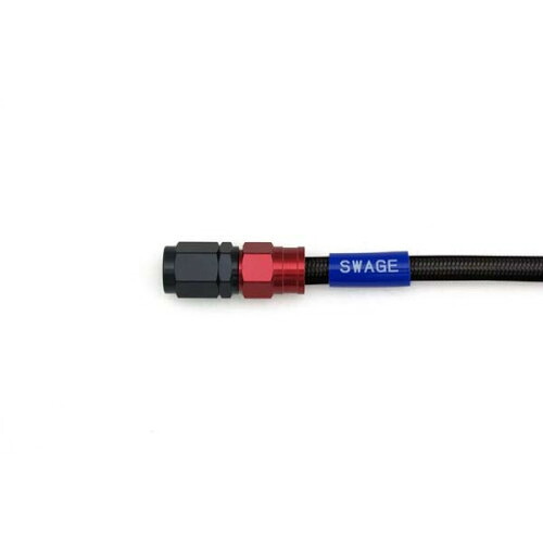 SWAGE-LINE ハーレーフロントホースキット レッド&ブラック/ブラック XL1200N 08-10 RAFB895 バイク ブレーキホース