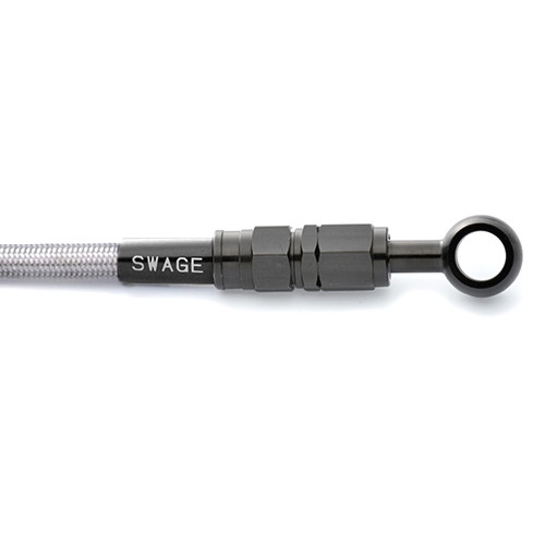 SWAGE-LINE(スウェッジライン) バイク クラッチホース クラッチホースキット ステンブラック クリア V-MAX 84-06 BTC201