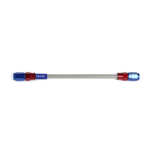 SWAGE-LINE イージーオーダーホース レッド&ブルー/クリア SF-SF 550mm SAK-1010M-0550 バイク ブレーキホース