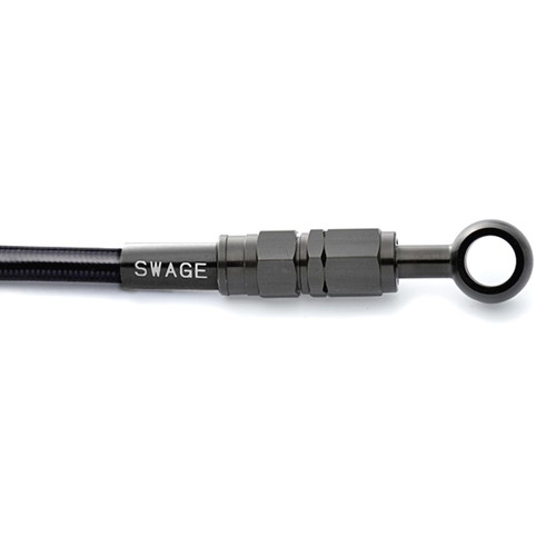 SWAGE-LINE バイク ブレーキホース イージーオーダーホース ステンブラック ブラック ST-SD 725mm BTKB-1113M-0725