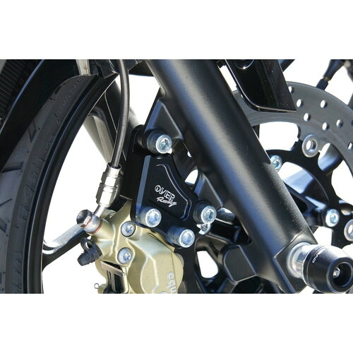 OVER Racing(オーヴァーレーシング) Fキャリパーサポート ブラック ブレンボ4P/40mm YZF-R25/MT-25 83-35-11B バイク