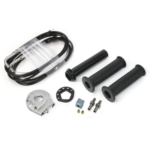 ACTIVE 汎用ハイスロットルキット EVO2 巻取φ40 スモール/シルバー 1064205 バイク｜パーツダイレクト店