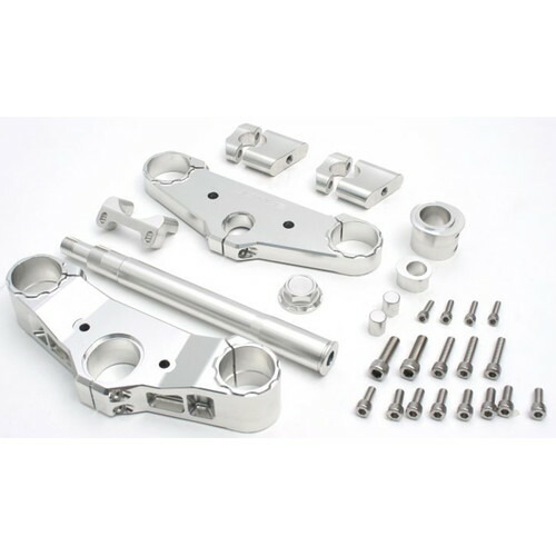ACTIVE コンバーチブルステムKIT SIL AH1フォーク用 HARLEY DYNA 00-05 13690003 バイク トップブリッジ・ステアリングステム