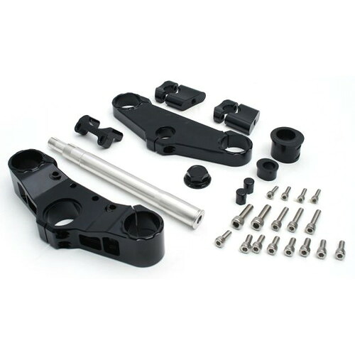 ACTIVE コンバーチブルステムKIT BLK/φ43 (φ22.2ハンドル用/ホーンステー付) CB1300SB 05-15(ABS可) 13610010 バイク トップブリッジ・ステアリングステム
