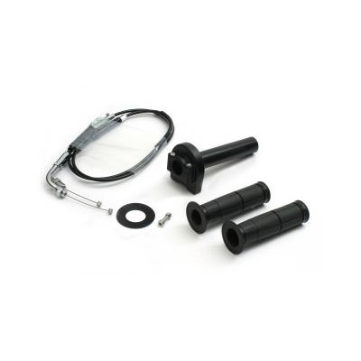 ACTIVE 車種別スロットルキット TYPE-1 巻取φ42/メッキ金具 ブラック MT-07/ABS(14-17) 1061830 バイク