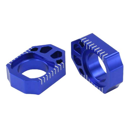 ZETA(ジータ) リヤアクスルブロック ブルー WR250R/250X/250F/450F YZ250X/250FX/450FX F7035 バイク チェーンアジャスター
