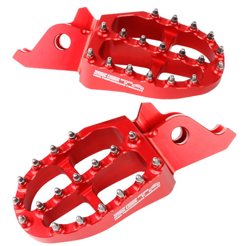 ZETA(ジータ) アルミフットペグ RED CRF150R/250R/450R/450RX/250X/450X F6998 バイク ステップ・ステップゴム