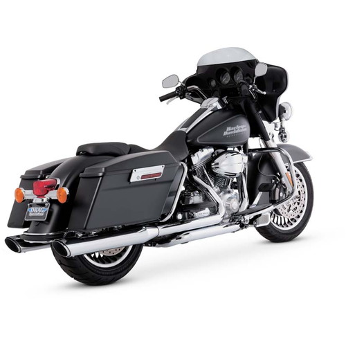 VANCE&HINES TWIN SLASH ROUND S/O TOURING(M8) 17-19 1801-1070 バイク スリップオンマフラー・サイレンサー｜パーツダイレクト店