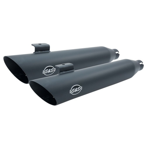 S&S CYCLE スリップオン スラッシュカット ブラック DYNA 10-17 550-0724 バイク スリップオンマフラー・サイレンサー|パーツダイレクト店