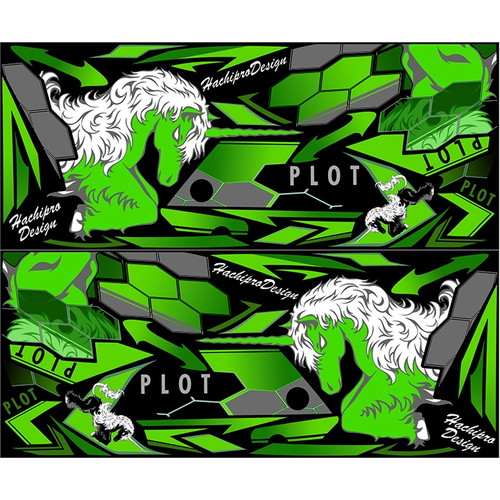 PLOT(プロト) デカールキット ユニコーン グリーン Ninja250 PDK748UC-G バイク