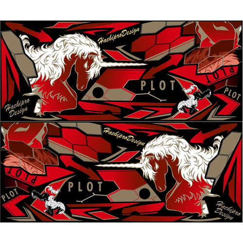 PLOT(プロト) デカールキット ユニコーン レッド Ninja250 PDK748UC-R バイク