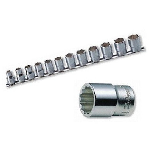 ko-ken 3/8”(9.5mm)SQ. 12角ソケットレールセット 12ヶ組 RS3405M/12 ハンドツール用ソケット・ビット